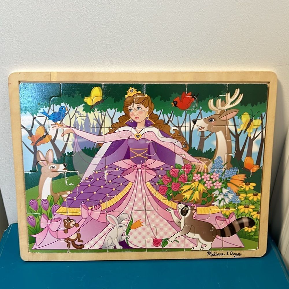 Melissa & Doug Jigsaw Puzzle 24pcs 15.75 X11.75"-Woodland Princesse